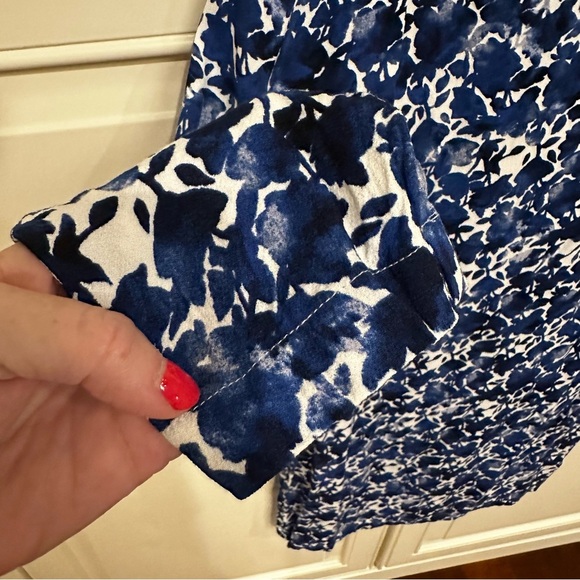 J.Crew Mercantile Women’s Blue Floral Long Sleeve Classic Office Shift Dress S - Picture 7 of 9